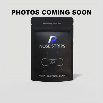 Black nose strip packaging with brand logo on a gray background